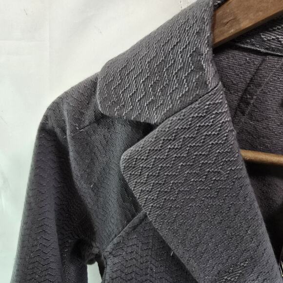 Coquille Blazer Womens 2 XS Gray Crop Jacket Golden Ratio Dynamism - Picture 2 of 13